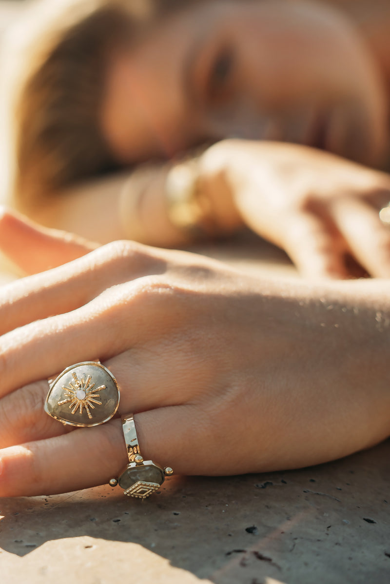 BAGUE SÉRAPHINE, EN QUARTZ BLANC