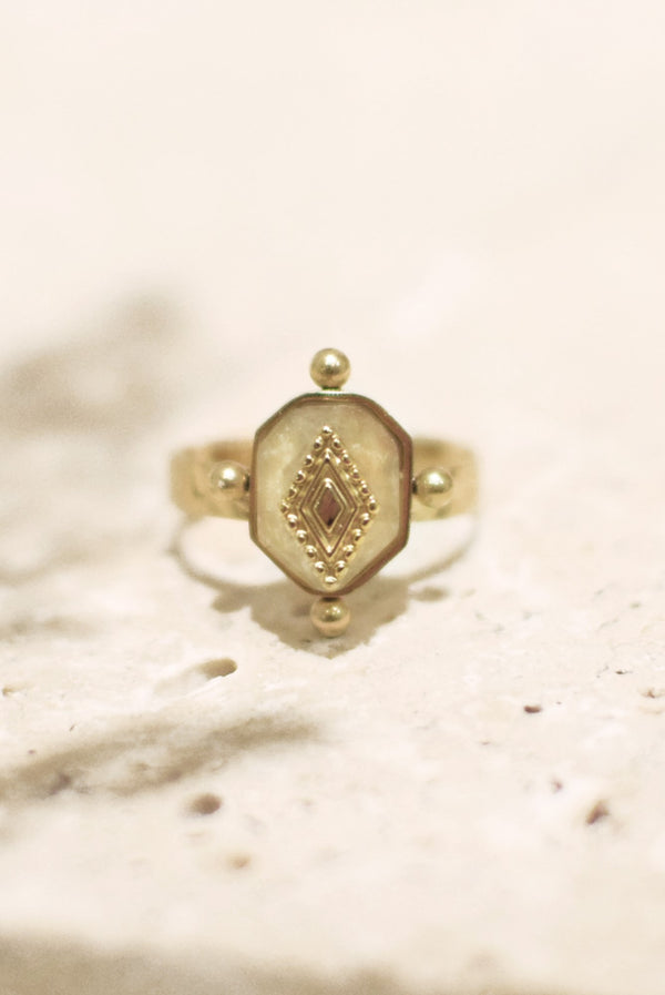 BAGUE SÉRAPHINE, EN QUARTZ BLANC