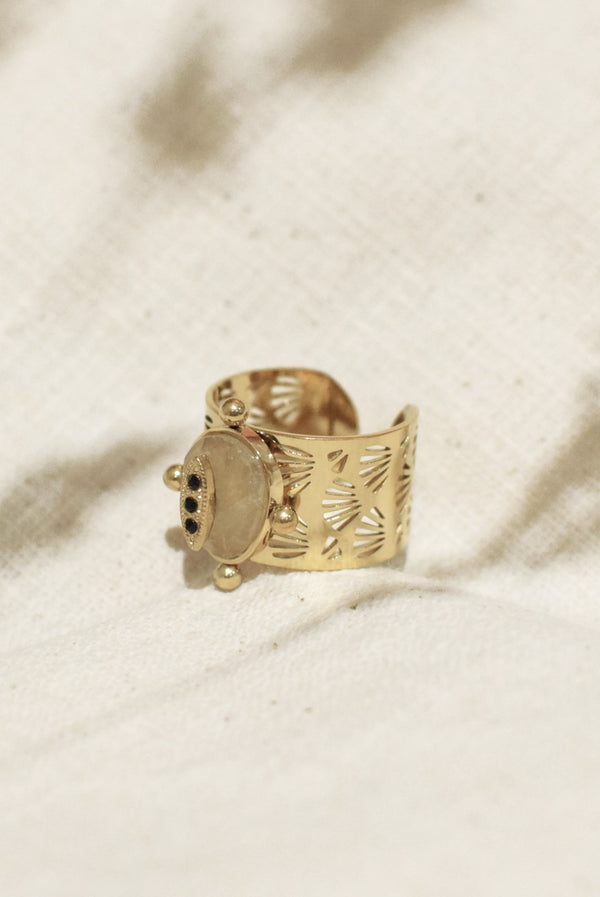 BAGUE AJOURÉE JEANNE, EN PREHNITE