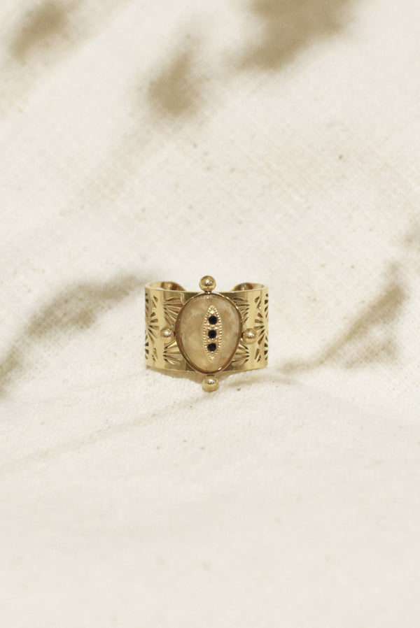 BAGUE AJOURÉE JEANNE, EN PREHNITE