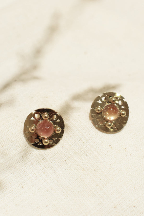 BOUCLES D’OREILLE ARMANCE, EN TOURMALINE ROSE