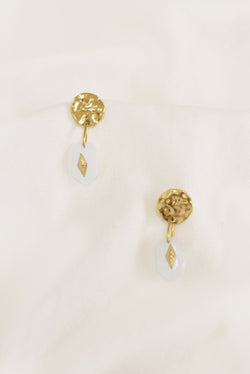 BOUCLES D'OREILLES ISORE, EN QUARTZ BLANC