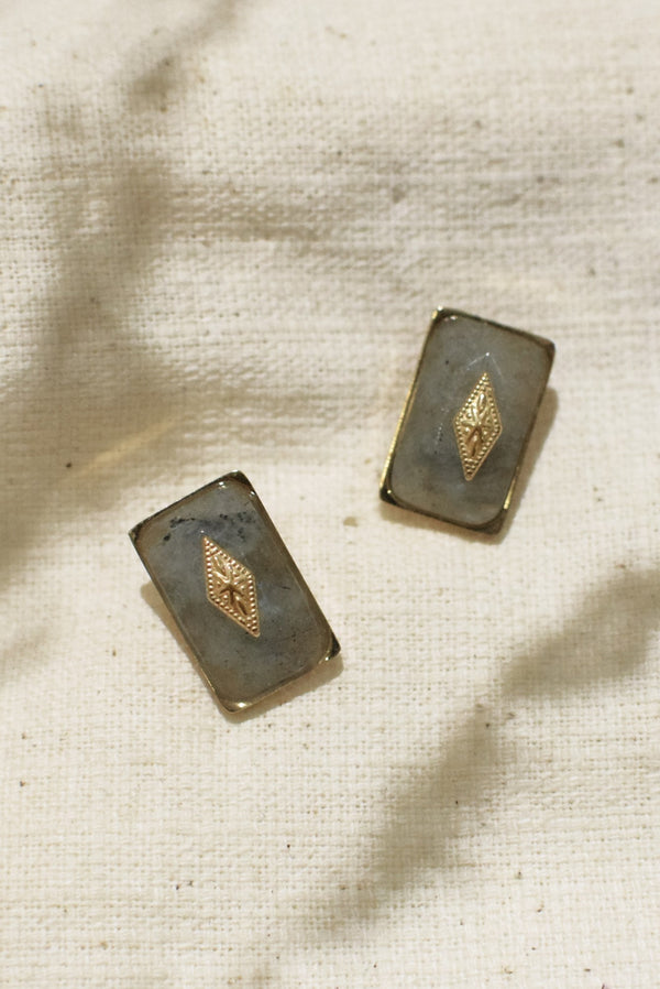 BOUCLES D’OREILLE ISORE, EN LABRADORITE