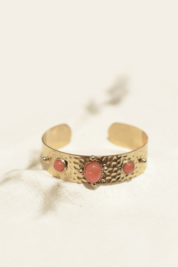 BRACELET MARTELÉ ARMANCE, EN QUARTZ ROSE