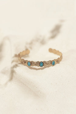 BRACELET DENTELE LAGON, EN TURQUOISE