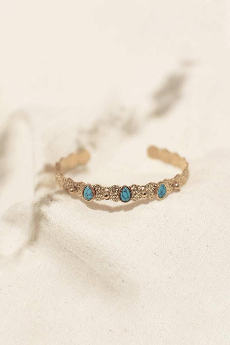 BRACELET DENTELE LAGON, EN TURQUOISE