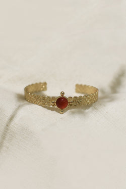 BRACELET DENTELE DUNE, EN CORNALINE