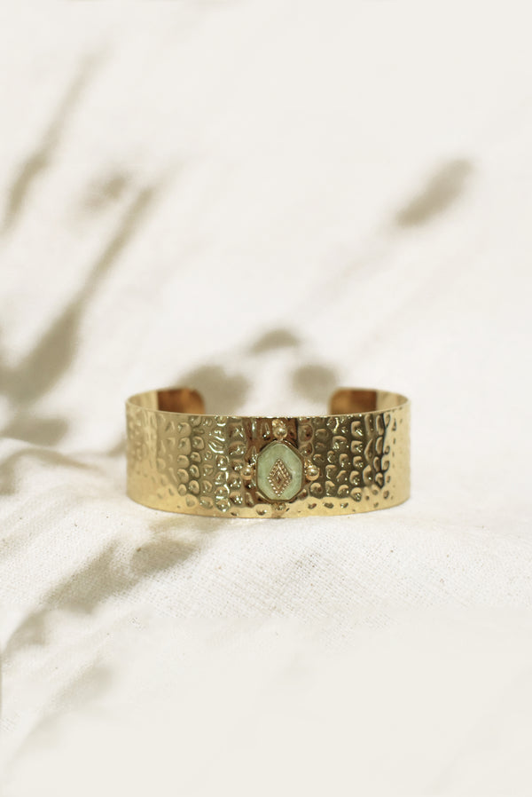 BRACELET MARTELÉ SÉRAPHINE, EN PREHNITE