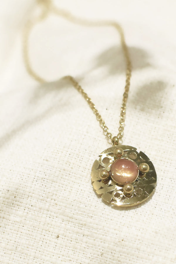 COLLIER ARMANCE, EN TOURMALINE  ROSE