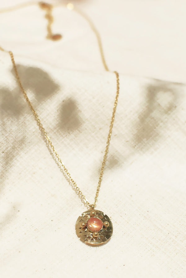 COLLIER ARMANCE, EN TOURMALINE  ROSE