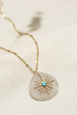 COLLIER AGLAÉ, EN QUARTZ BLANC