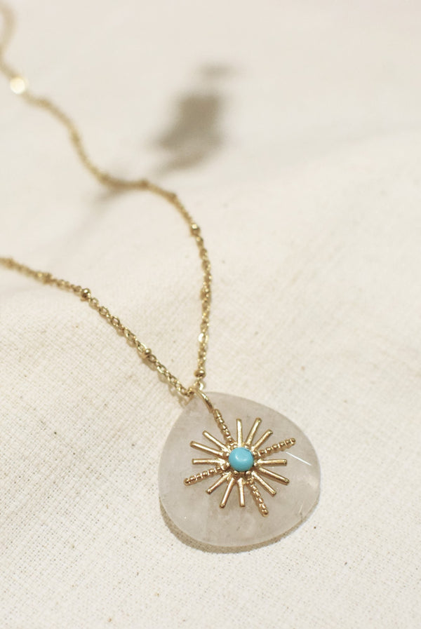 COLLIER AGLAÉ, EN QUARTZ BLANC