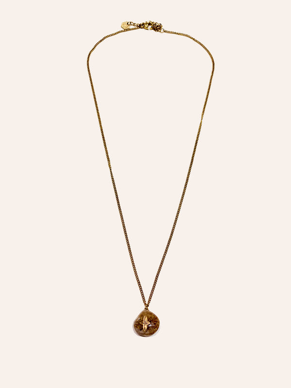 COLLIER SILOÉ QUARTZ BRUN