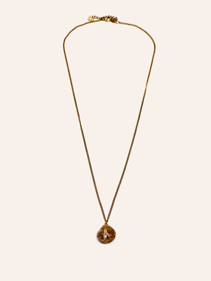 COLLIER SILOÉ QUARTZ BRUN