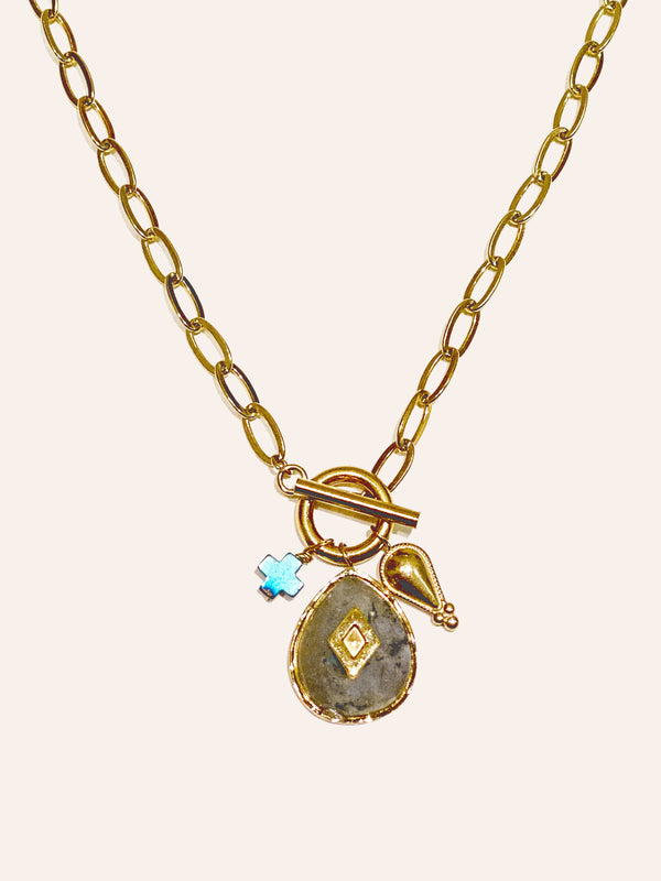 COLLIER LIOR LABRADORITE