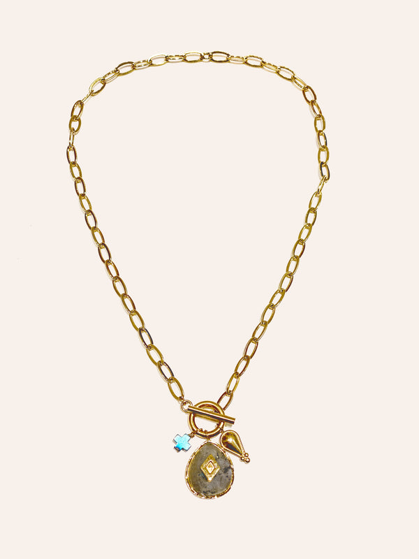 COLLIER LIOR LABRADORITE