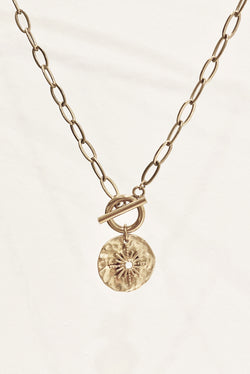 COLLIER MÉDAILLE À MAILLES LARGES AGLAÉ