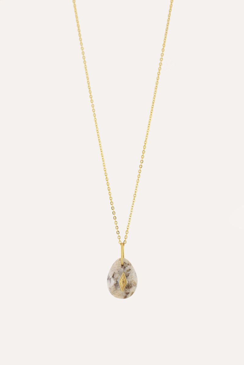 COLLIER COURT ISORE, EN FELDSPATH GRAPHIQUE