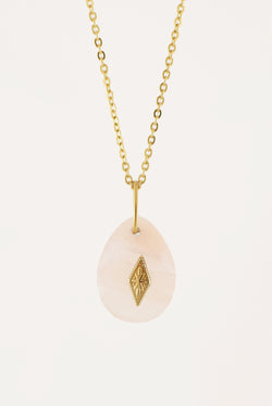 COLLIER COURT ISORE, EN AVENTURINE ROSE
