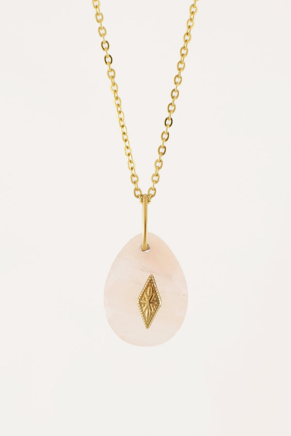 COLLIER COURT ISORE, EN AVENTURINE ROSE