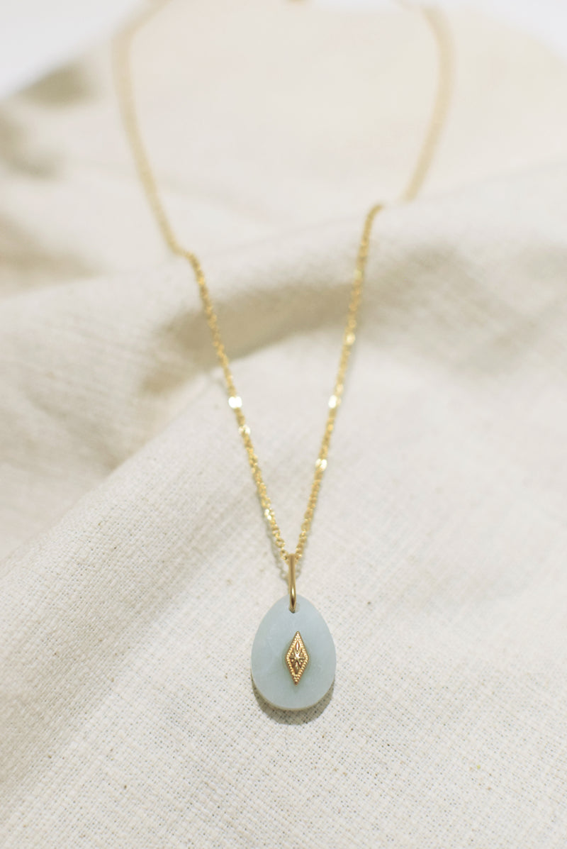 COLLIER COURT ISORE, EN AMAZONITE