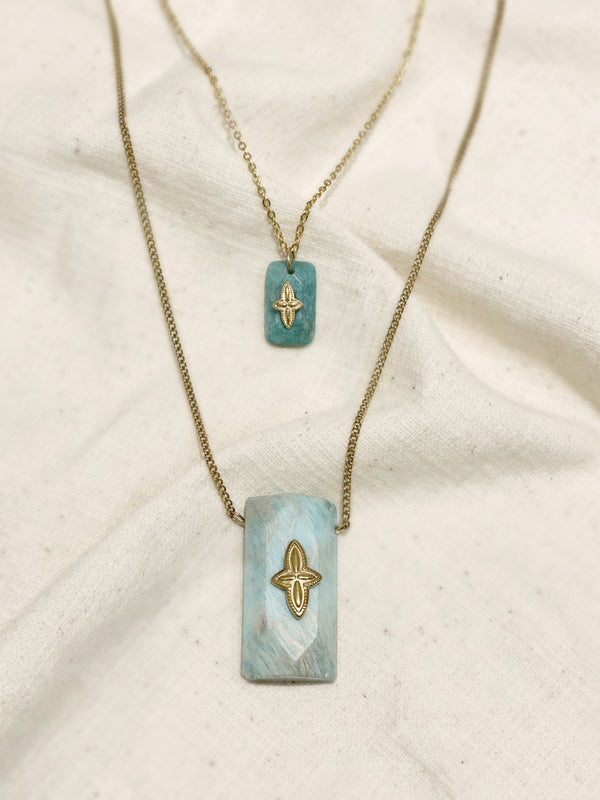 COLLIER SILOÉ, EN AMAZONITE
