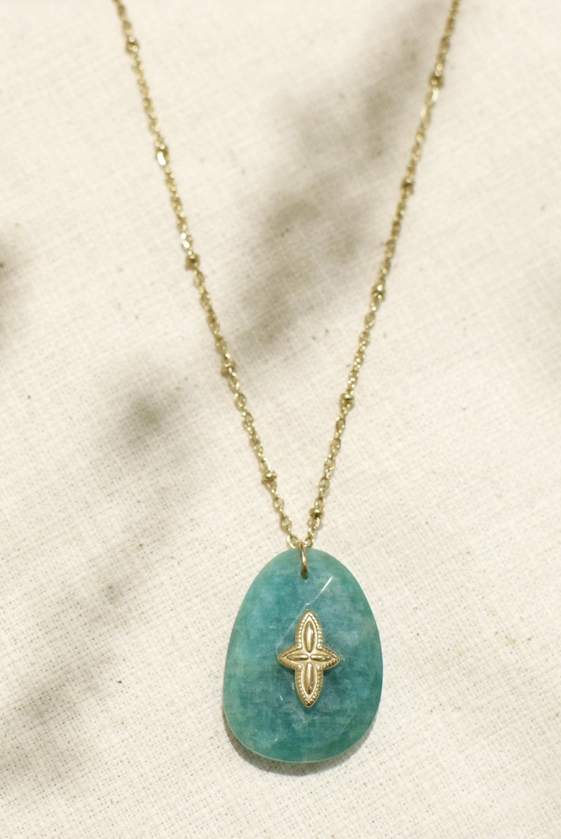 COLLIER SILOÉ, EN AMAZONITE