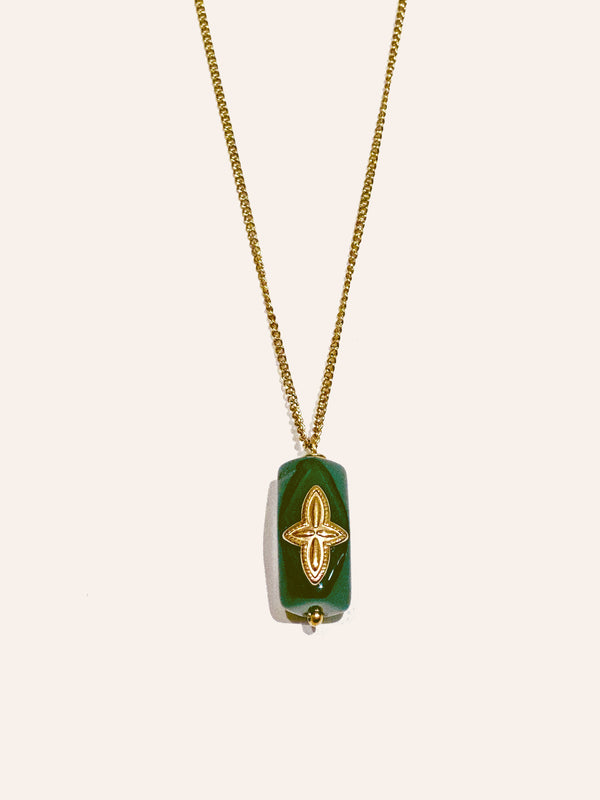 COLLIER SILOÉ AGATE VERTE