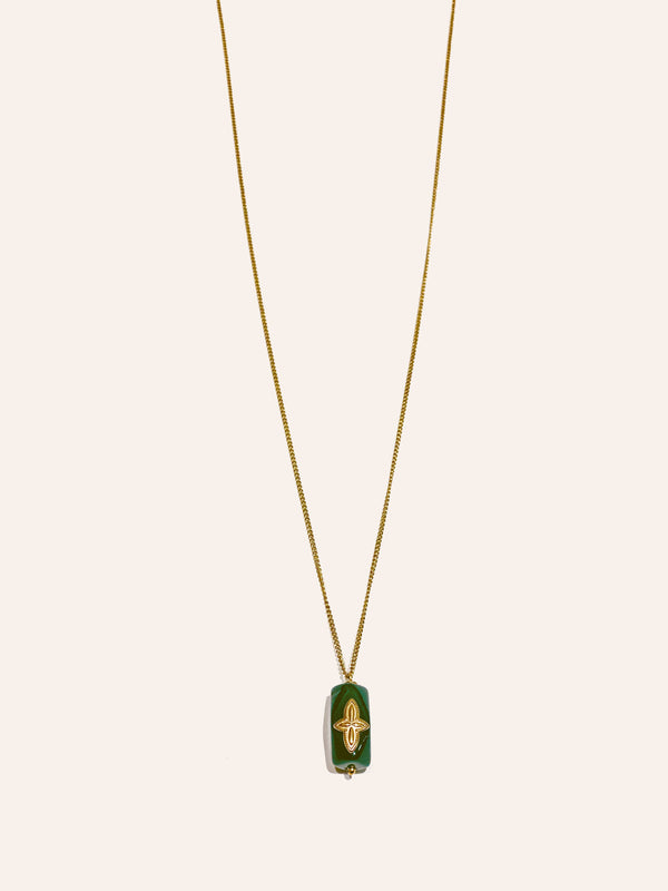 COLLIER SILOÉ AGATE VERTE