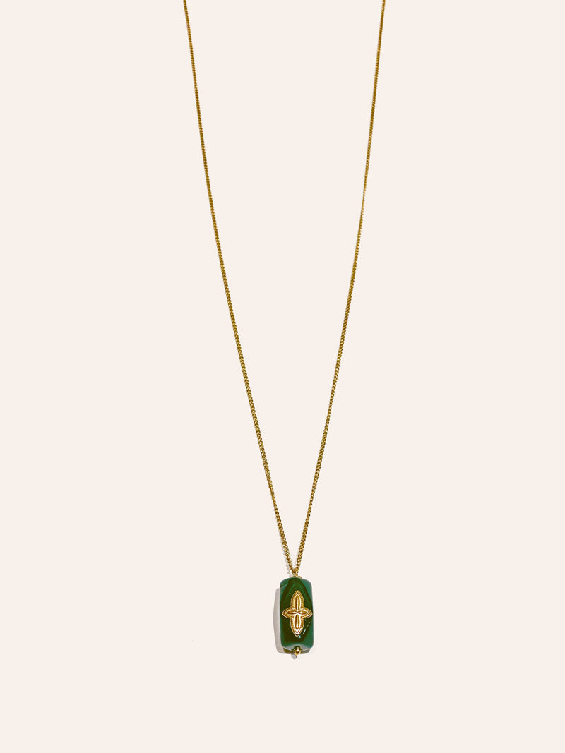 COLLIER SILOÉ AGATE VERTE