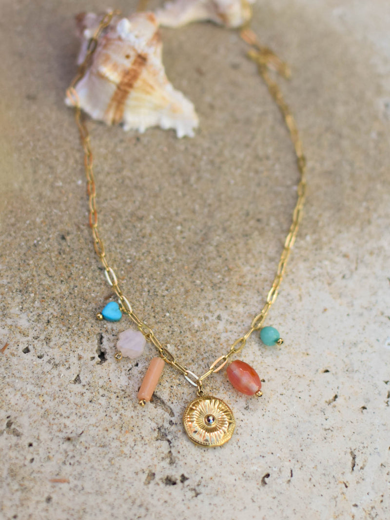 COLLIER SILOÉ, MUTI PIERRES