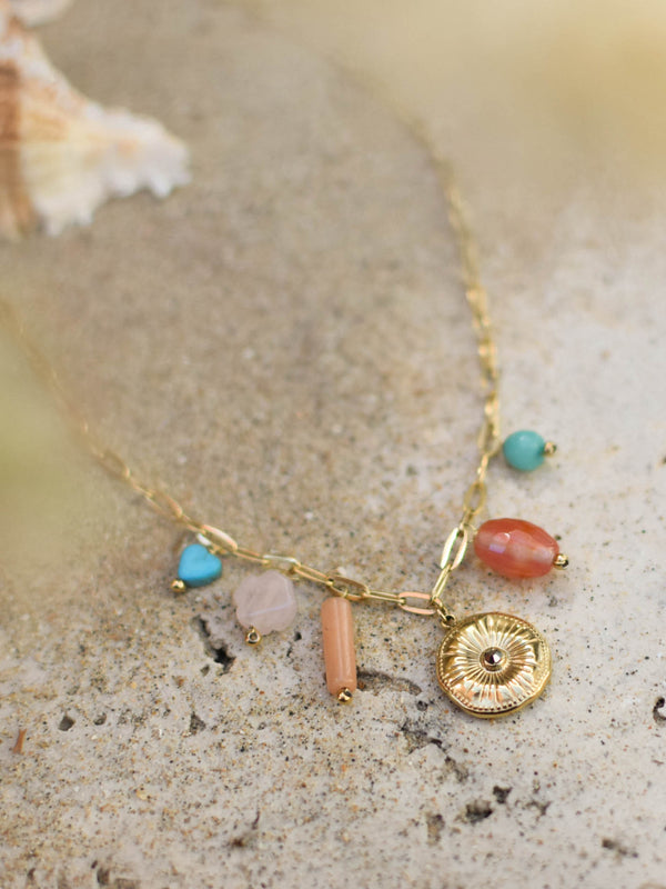 COLLIER SILOÉ, MUTI PIERRES