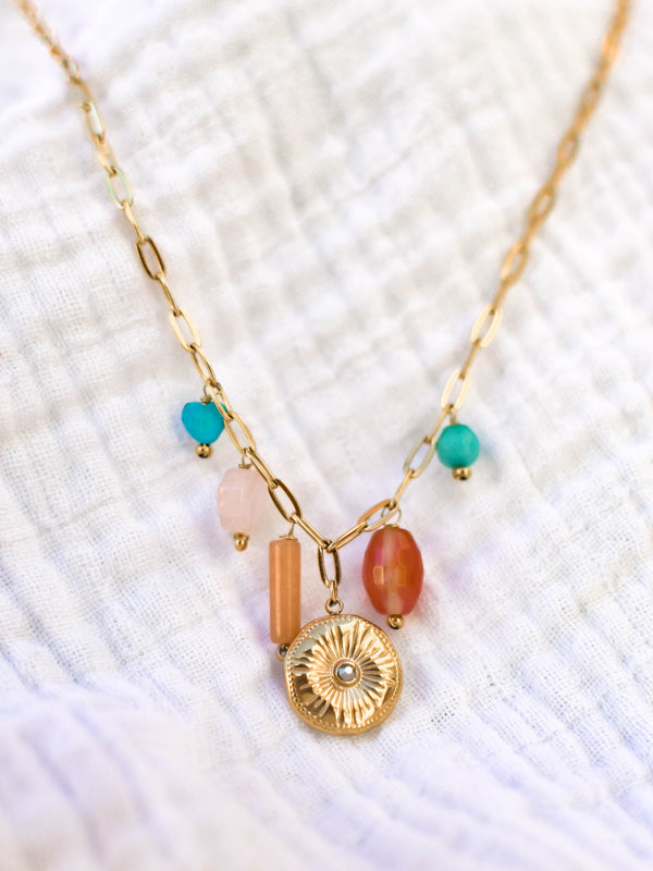 COLLIER SILOÉ, MUTI PIERRES