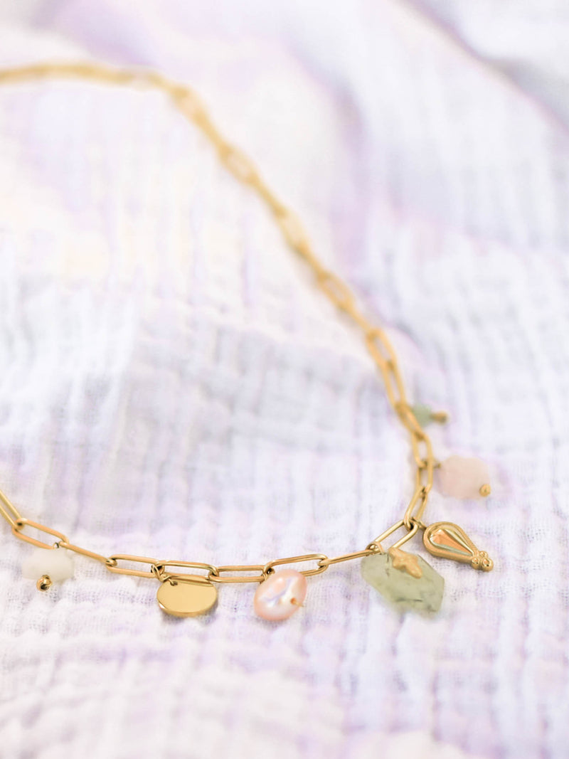 COLLIER SILOÉ, MUTI PIERRES