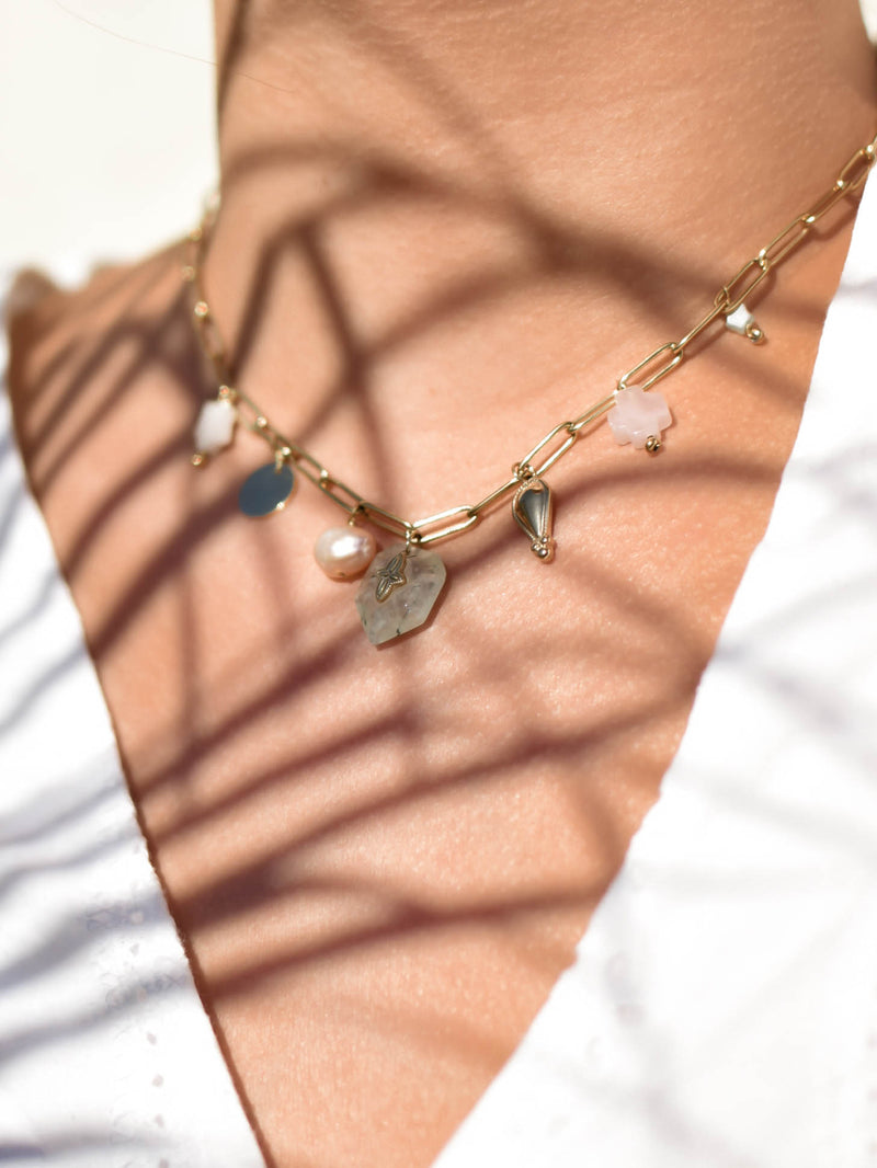 COLLIER SILOÉ, MUTI PIERRES