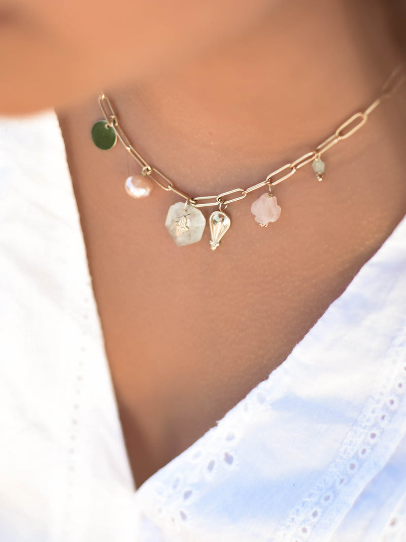 COLLIER SILOÉ, MUTI PIERRES