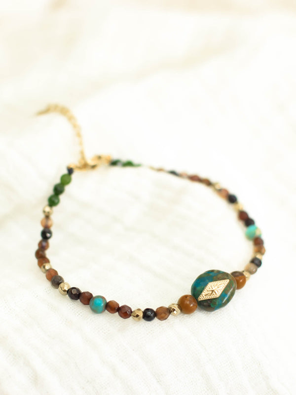 BRACELET MEIKA AGATE BRUNE