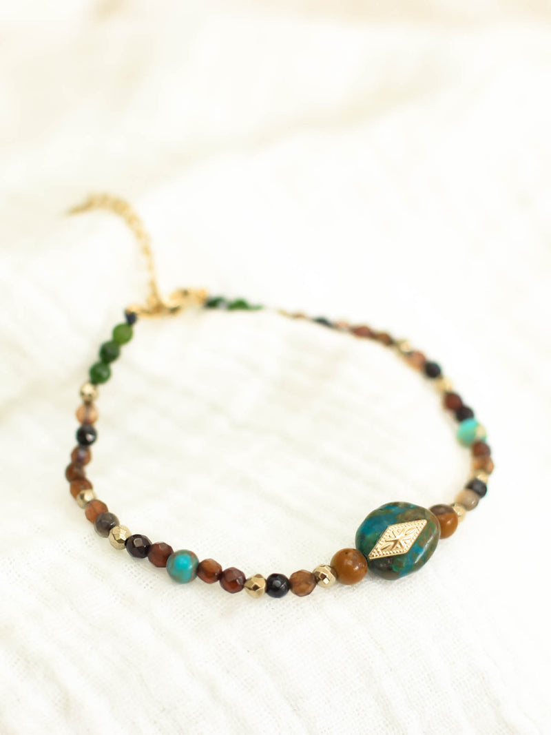 BRACELET MEIKA AGATE BRUNE