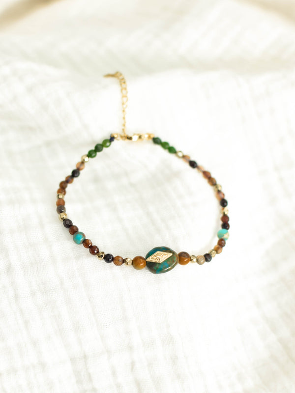 BRACELET MEIKA AGATE BRUNE