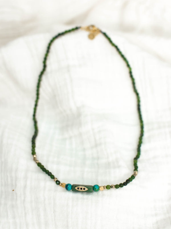 COLLIER ASHA AGATE VERTE