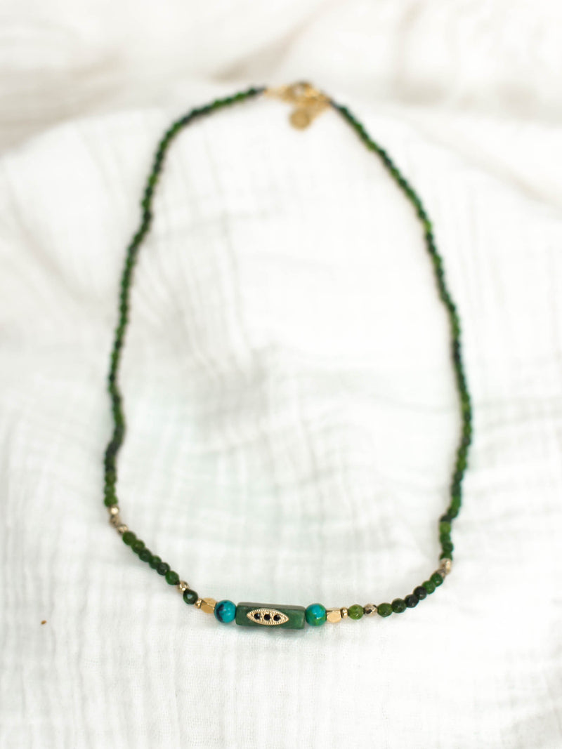 COLLIER ASHA AGATE VERTE