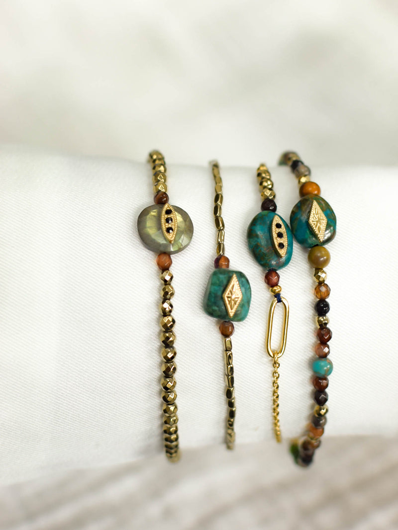 BRACELET MEIKA AGATE BRUNE