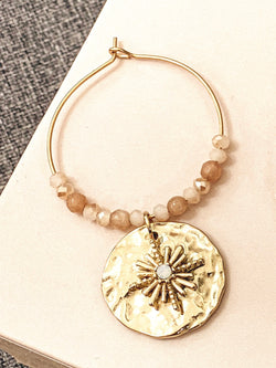 BOUCLES D’OREILLE CRÉOLES AGLAÉ BEIGE