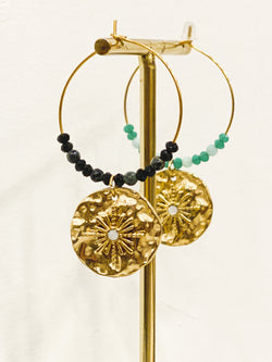 BOUCLES D’OREILLE CRÉOLES AGLAÉ NOIR