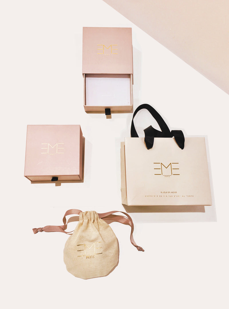 COLLIER COURT ISORE, EN QUARTZ ROSE